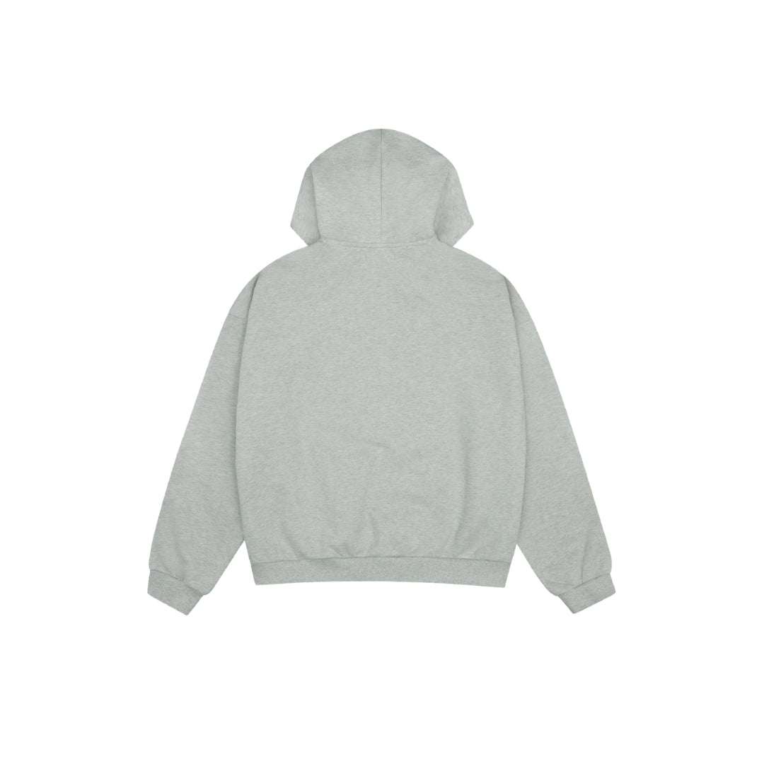 【ココ】005 BROKEN HOODIE GREY M Broken Planet Ash Heather Grey Zip Up Hoodie | Hype Locker UK