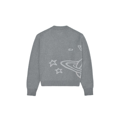 BROKEN PLANET HEATHER GREY KNIT SWEATER