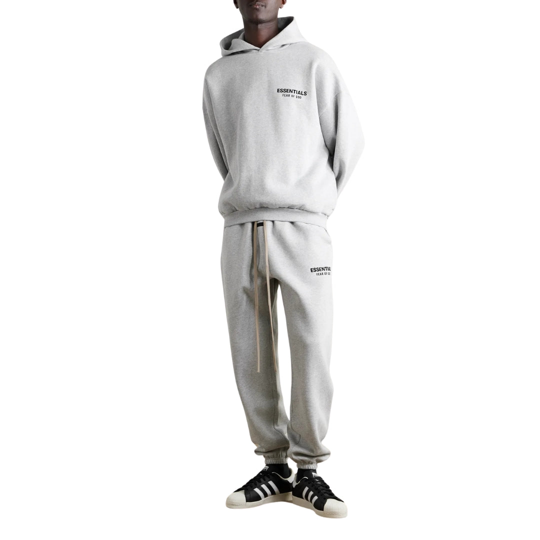 Fear Of God ESSENTIALS Light Heather Grey Tracksuit FW24 Hype Fear Of God ESSENTIALS Light Heather Grey Tracksuit FW24 Hype