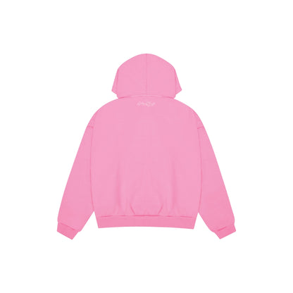 BROKEN PLANET WASHED PINK SUN ZIP UP HOODIE