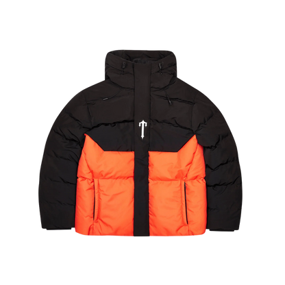 TRAPSTAR DECODED PUFFER JACKET - BLACK / ORANGE