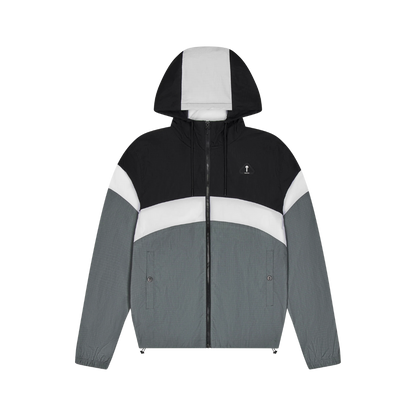 TRAPSTAR IRONGATE METAL BADGE WINDBREAKER JACKET - BLACK