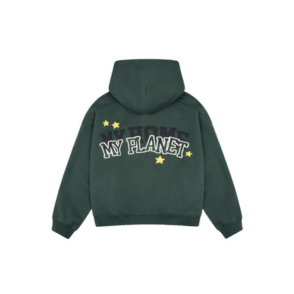 BROKEN PLANET MY PLANET ZIP UP HOODIE