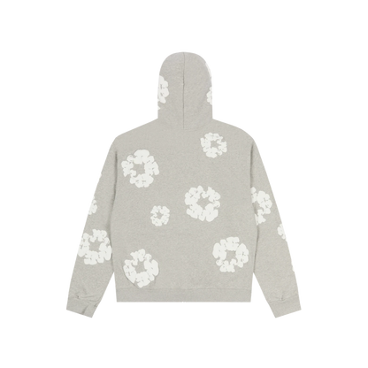 DENIM TEARS COTTON WREATH ZIP HOODIE GREY
