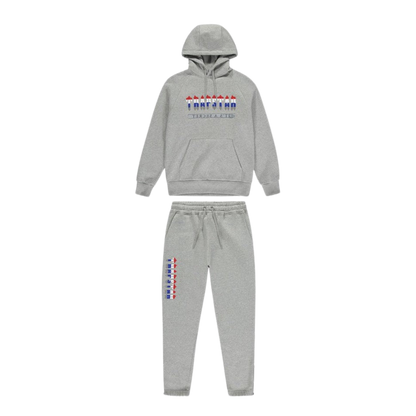 TRAPSTAR CHENILLE DECODED 2.0 HOODED TRACKSUIT - GREY REVOLUTION - Hype Locker UK