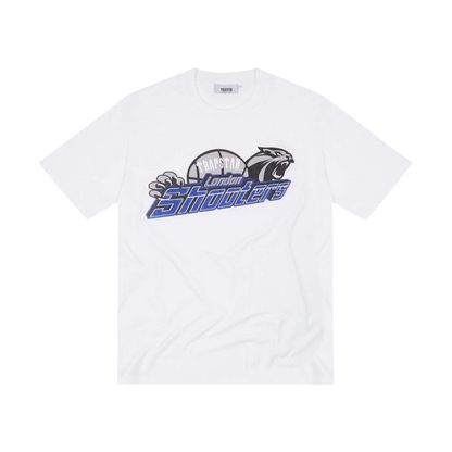 TRAPSTAR SHOOTERS T-SHIRT - WHITE / BLUE - Hype Locker UK