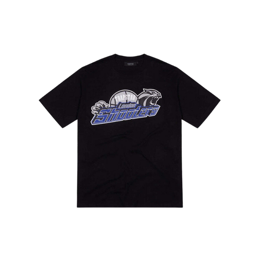 TRAPSTAR SHOOTERS T-SHIRT - BLACK / BLUE - Hype Locker UK