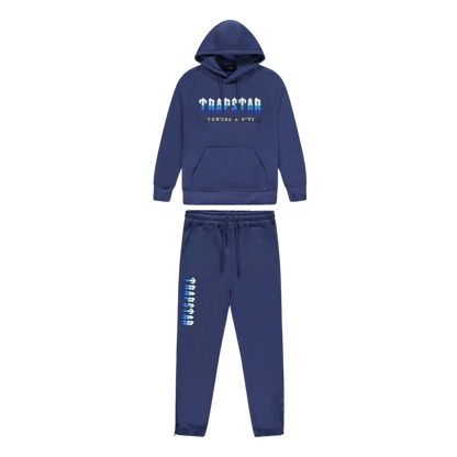 TRAPSTAR CHENILLE DECODED 2.0 HOODED TRACKSUIT - MEDIEVAL BLUE - Hype Locker UK