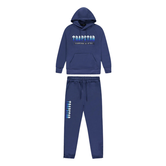 TRAPSTAR CHENILLE DECODED 2.0 HOODED TRACKSUIT - MEDIEVAL BLUE - Hype Locker UK