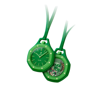 SWATCH X AUDEMARS PIGUET BIOCERAMIC ROYAL POP GREEN EIGHT POCKET WATCH