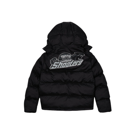 TRAPSTAR SHOOTERS HOODED PUFFER JACKET - BLACK / REFLECTIVE - Hype Locker UK