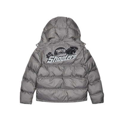 TRAPSTAR SHOOTERS HOODED PUFFER JACKET - GREY - Hype Locker UK