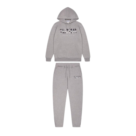 TRAPSTAR CHENILLE DECODED HOODED TRACKSUIT - GREY CAMO EDITION - Hype Locker UK