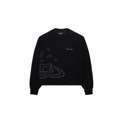 BROKEN PLANET MIDNIGHT BLACK KNIT SWEATER