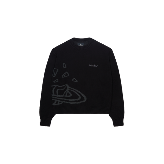 BROKEN PLANET MIDNIGHT BLACK KNIT SWEATER