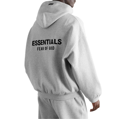 FEAR OF GOD ESSENTIALS LIGHT HEATHER GREY HOODIE (FW24)