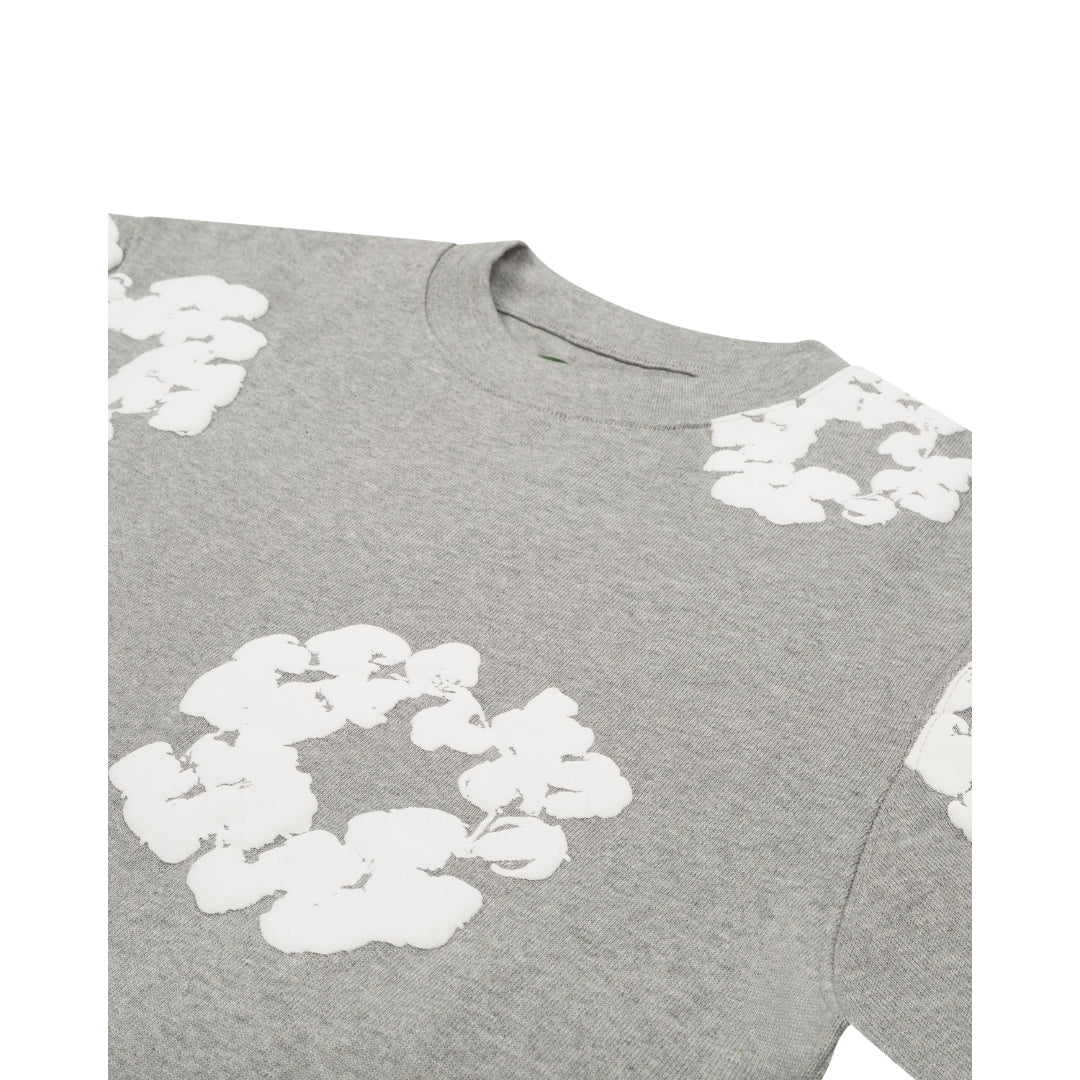 Denim Tears Cotton Wreath Long Sleeve T-Shirt Grey | Hype Locker UK