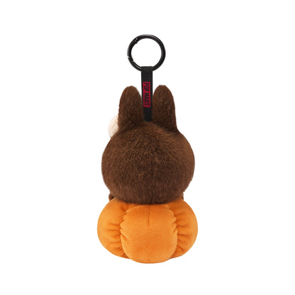 POP MART LABUBU HAPPY HALLOWEEN PARTY SITTING PUMPKIN VINYL PLUSH PENDANT
