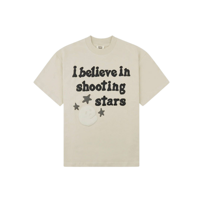 BROKEN PLANET 'I BELIEVE IN SHOOTING STARS' BONE WHITE T-SHIRT