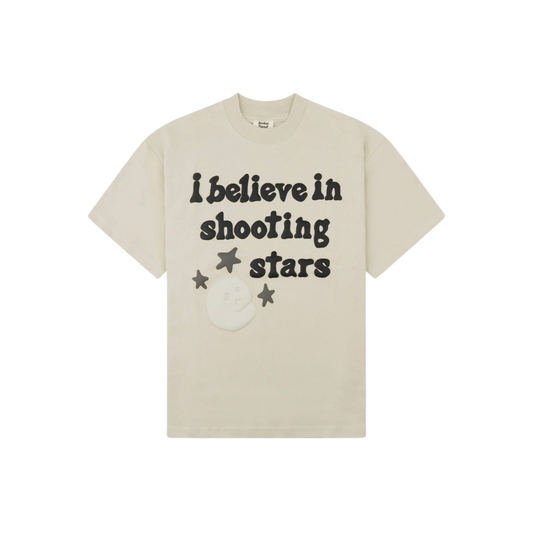 BROKEN PLANET 'I BELIEVE IN SHOOTING STARS' BONE WHITE T-SHIRT