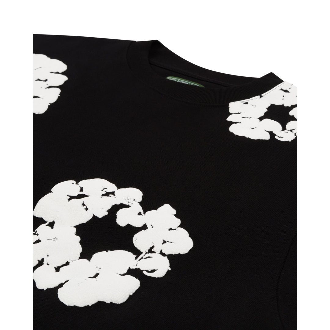 Denim Tears Cotton Wreath Long Sleeve T-Shirt Black | Hype Locker UK