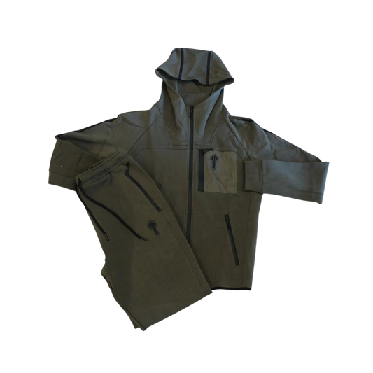 TRAPSTAR IRONGATE T-FLEECE TRACKSUIT - OLIVE - Hype Locker UK