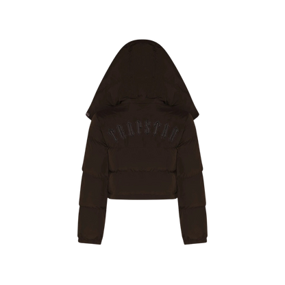 TRAPSTAR WOMEN’S IRONGATE DETACHABLE HOODED PUFFER JACKET - BROWN - Hype Locker UK