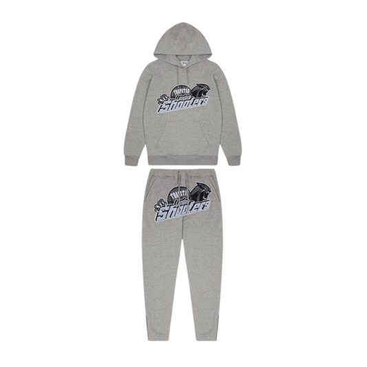 TRAPSTAR SHOOTERS HOODED TRACKSUIT - GREY / SKY BLUE - Hype Locker UK