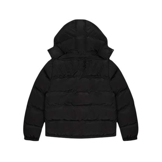 TRAPSTAR IRONGATE DETACHABLE HOODED PUFFER JACKET - BLACKOUT EDITION