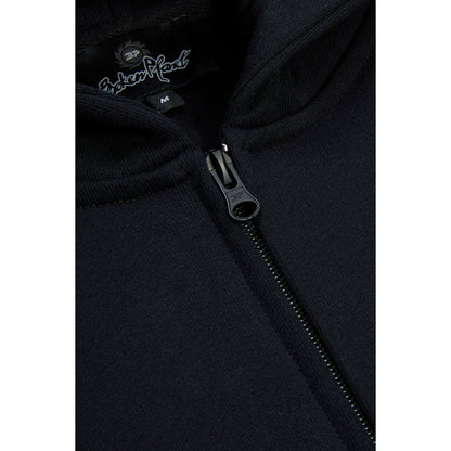 BROKEN PLANET MIDNIGHT BLACK SUN ZIP UP HOODIE