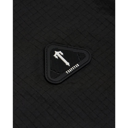 TRAPSTAR IRONGATE METAL BADGE WINDBREAKER JACKET - BLACK