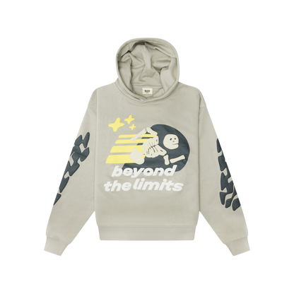 BROKEN PLANET 'BEYOND THE LIMITS' STONE GREY HOODIE