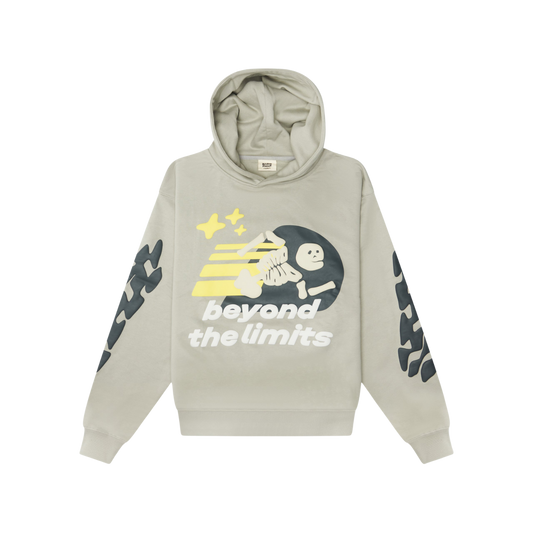 BROKEN PLANET 'BEYOND THE LIMITS' STONE GREY HOODIE