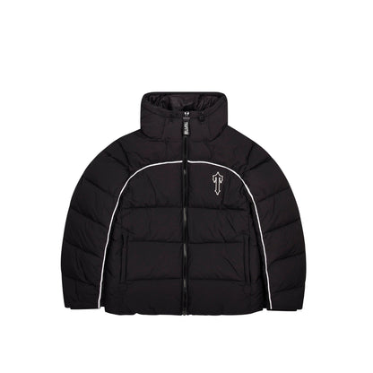 TRAPSTAR IRONGATE ARCH PIPING PUFFER JACKET - BLACK / WHITE