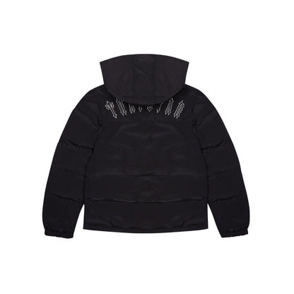 TRAPSTAR IRONGATE DETACHABLE HOODED PUFFER JACKET - BLACK