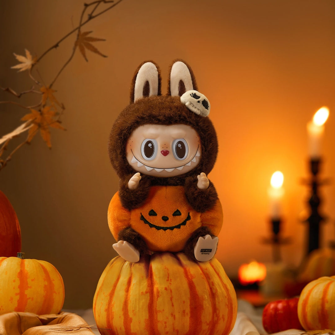 Pop Mart Labubu Happy Halloween Party Sitting Pumpkin Vinyl Plush