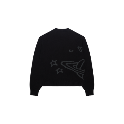 BROKEN PLANET MIDNIGHT BLACK KNIT SWEATER