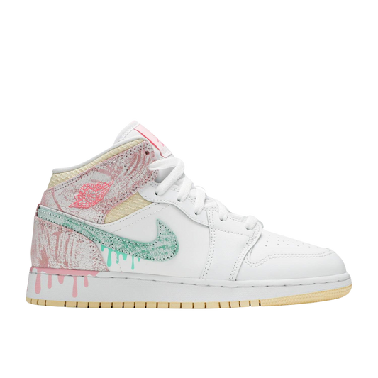 AIR JORDAN 1 MID 'PAINT DRIP' (GS) - Hype Locker UK