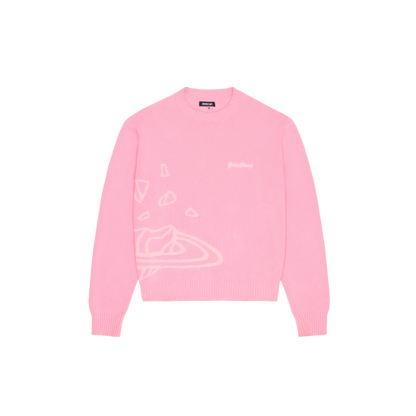 BROKEN PLANET CANDY PINK KNIT SWEATER