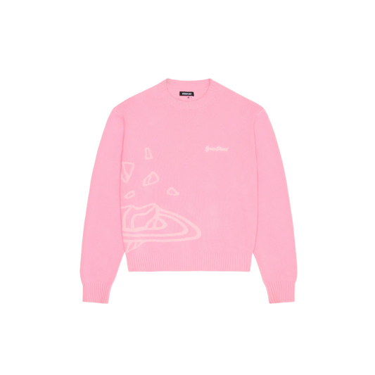 BROKEN PLANET CANDY PINK KNIT SWEATER