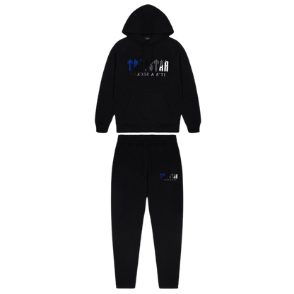 TRAPSTAR DECODED CHENILLE HOODED TRACKSUIT - BLACK ICE EDITION 2.0