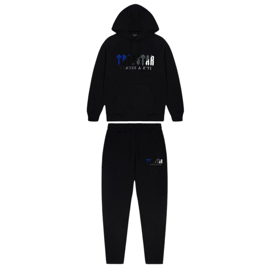 TRAPSTAR DECODED CHENILLE HOODED TRACKSUIT - BLACK ICE EDITION 2.0