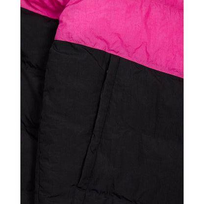 TRAPSTAR HYPERDRIVE HOODED PUFFER JACKET - BLACK / PINK