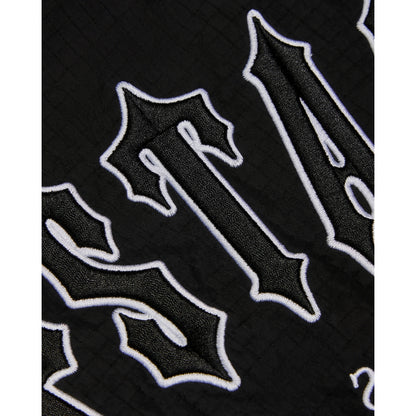 TRAPSTAR IRONGATE METAL BADGE WINDBREAKER JACKET - BLACK