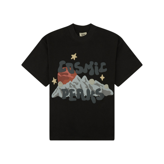 BROKEN PLANET 'COSMIC PEAKS' SOOT BLACK T-SHIRT