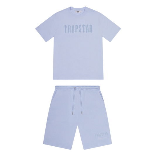 TRAPSTAR CHENILLE DECODED SHORT SET - ICE BLUE