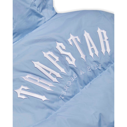 TRAPSTAR IRONGATE ARCH HOODED PUFFER JACKET - LIGHT BLUE