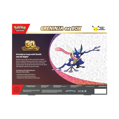 POKÉMON TCG 30TH CELEBRATION GRENINJA EX BOX
