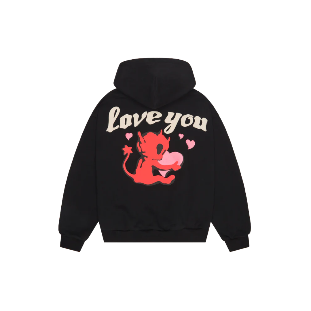 Broken Planet Broken Hearts Midnight Black Hoodie | Hype Locker UK