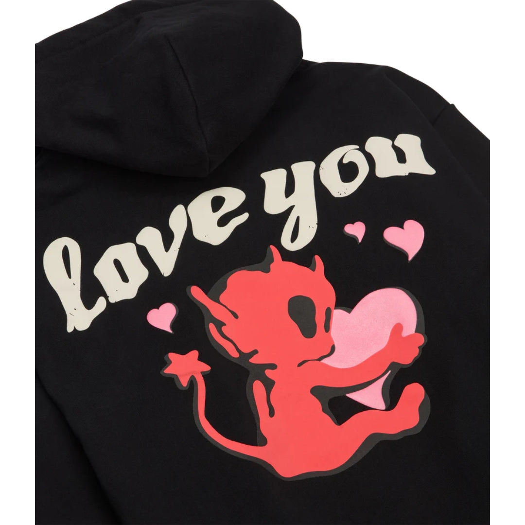 Broken Planet Broken Hearts Midnight Black Hoodie | Hype Locker UK